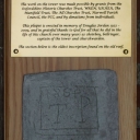 Plaque above tower door