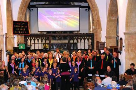With the Choirs at Raising the Rafters on 11th July 2015. We are playing ‘Down by the Riverside’.